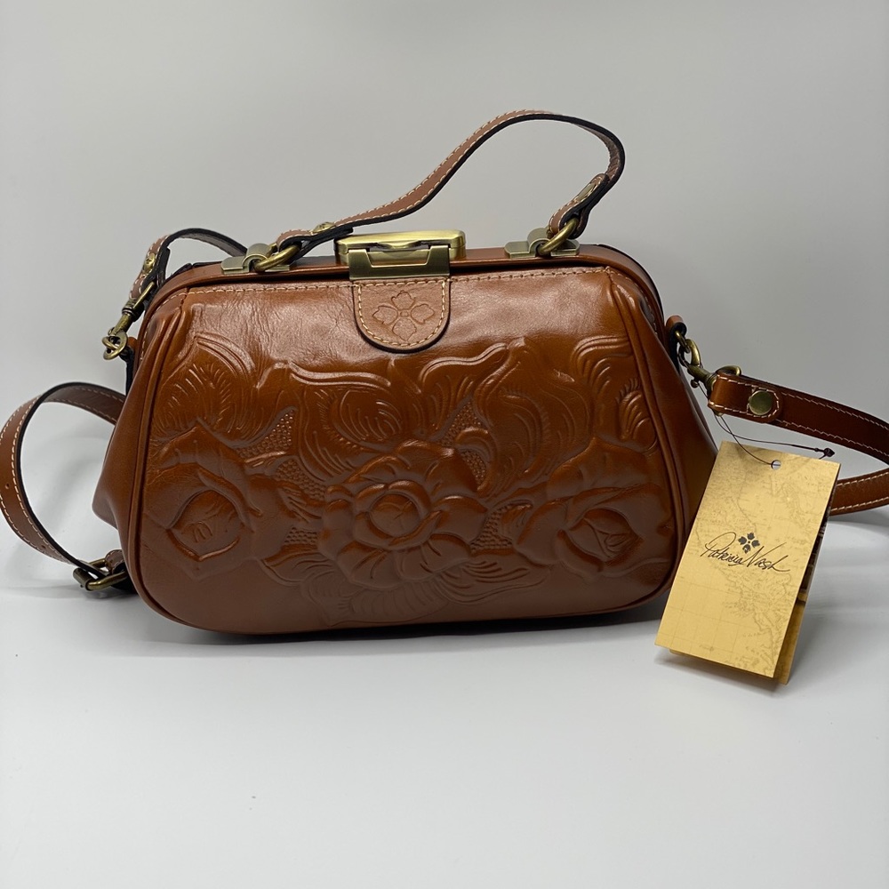 PATRICIA NASH GRACCHI TOOLED SATCHEL